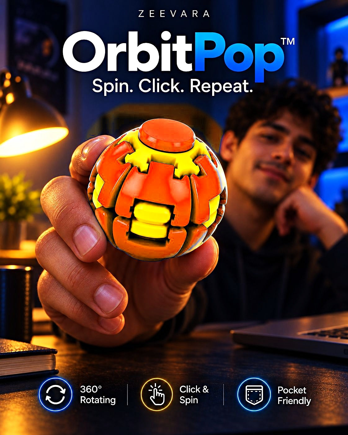 Zeevara OrbitPop™ — Spin. Click. Repeat.
